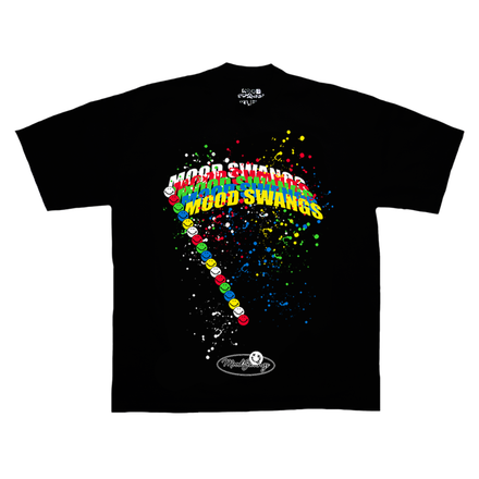 Splattered Black Tee