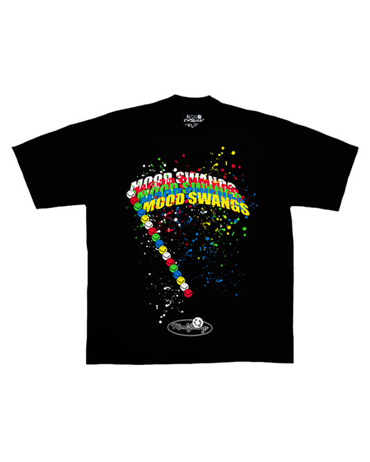 Splattered Black Tee