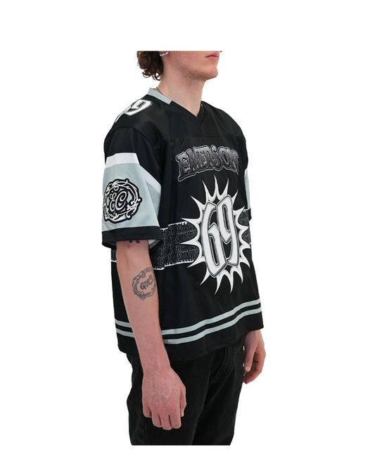 69 Football Jersey Black