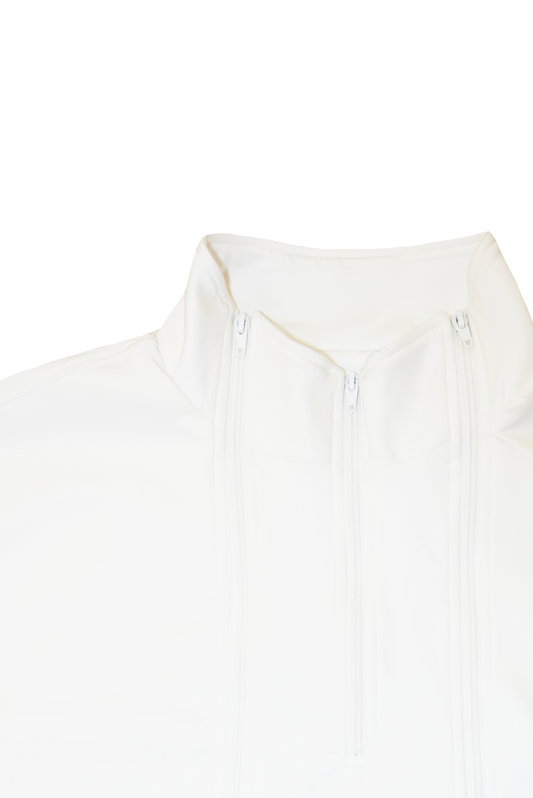 Triple Zip Jacket White
