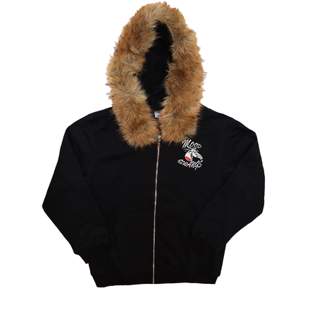 Headless Horse Black Fur Zipup