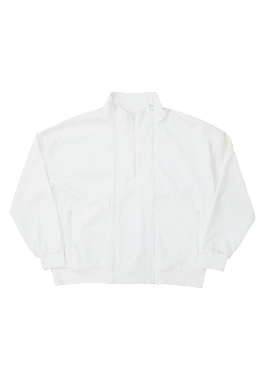 Triple Zip Jacket White