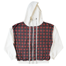 Load image into Gallery viewer, Triple Zip Plaid Hoodie
