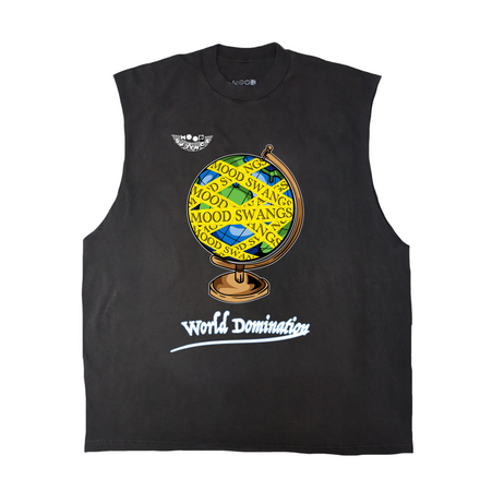 World Domination Ash Black Tank