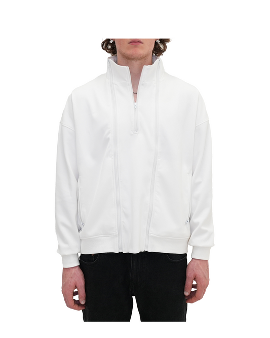 Triple Zip Jacket White